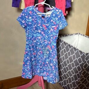 btween Blue Floral Kids Dress